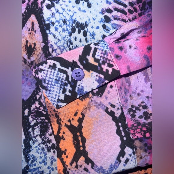 Bar III Multicolor Snake Print Women's Top size XL - Picture 6 of 9